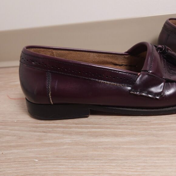 GH Bass & Co Weejuns Leather Loafers Dress Shoes Mens Size 12 Burgundy - Picture 9 of 16